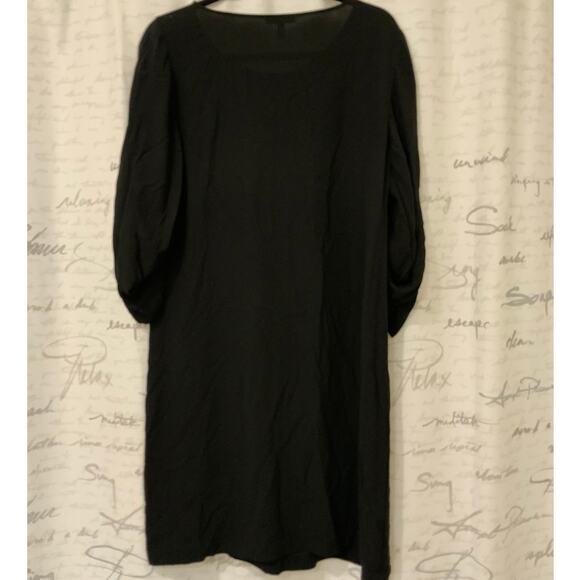 Eileen Fisher Silk Dress Tunic XS Little Black Dress - Picture 4 of 5